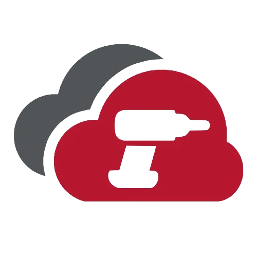 IDALABS Rote Wolke mit einem weißen Akkuschrauber, hinter der roten Wolke ist ein Teil einer grauen Wolke zu sehen.
